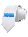 Miami Ocean Bubbles Printed White Necktie by TooLoud