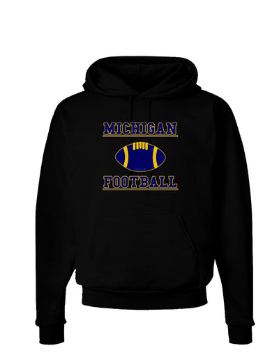 Michigan Football Dark Hoodie Sweatshirt by TooLoud-Hoodie-TooLoud-Black-Small-Davson Sales