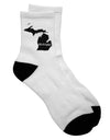 Michigan - United States Shape Adult Short Socks - TooLoud-Socks-TooLoud-White-Ladies-4-6-Davson Sales