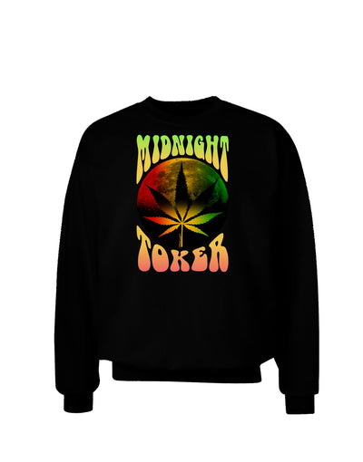 Midnight Toker Marijuana Adult Dark Sweatshirt-Sweatshirts-TooLoud-Black-Small-Davson Sales