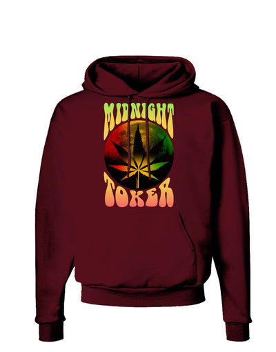 Midnight Toker Marijuana Dark Hoodie Sweatshirt-Hoodie-TooLoud-Maroon-Small-Davson Sales