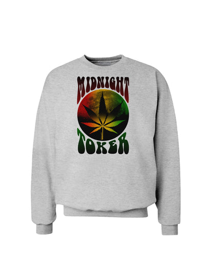 Midnight Toker Marijuana Sweatshirt-Sweatshirts-TooLoud-AshGray-Small-Davson Sales