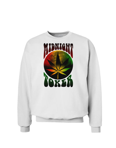 Midnight Toker Marijuana Sweatshirt-Sweatshirts-TooLoud-White-Small-Davson Sales