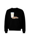 Milk and Cookies Design Adult Dark Sweatshirt-Sweatshirts-TooLoud-Black-Small-Davson Sales