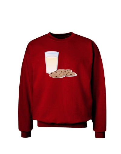 Milk and Cookies Design Adult Dark Sweatshirt-Sweatshirts-TooLoud-Deep-Red-Small-Davson Sales