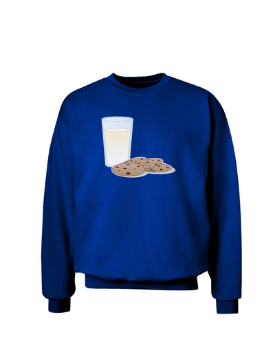 Milk and Cookies Design Adult Dark Sweatshirt-Sweatshirts-TooLoud-Deep-Royal-Blue-Small-Davson Sales