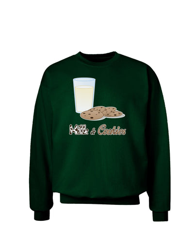 Milk and Cookies Design Text Adult Dark Sweatshirt-Sweatshirts-TooLoud-Deep-Forest-Green-Small-Davson Sales