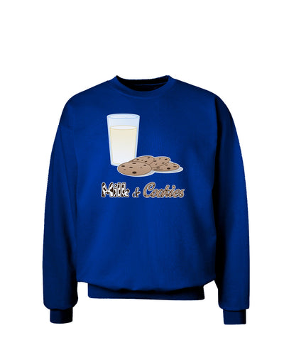 Milk and Cookies Design Text Adult Dark Sweatshirt-Sweatshirts-TooLoud-Deep-Royal-Blue-Small-Davson Sales