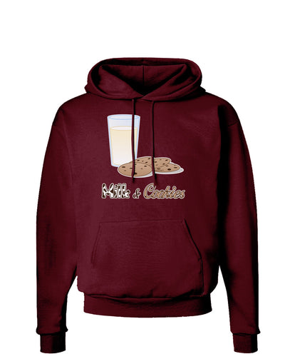 Milk and Cookies Design Text Dark Hoodie Sweatshirt-Hoodie-TooLoud-Maroon-Small-Davson Sales