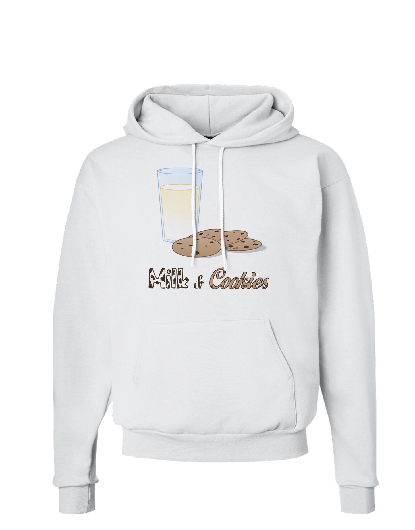 Milk and Cookies Design Text Hoodie Sweatshirt-Hoodie-TooLoud-White-Small-Davson Sales