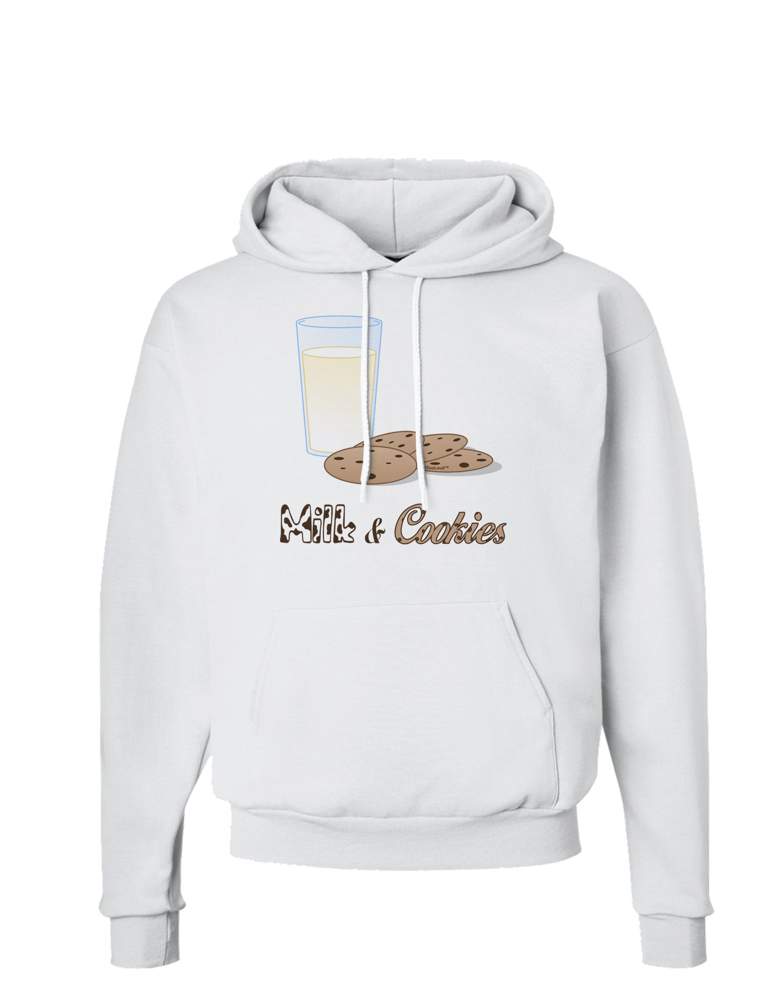 Milk and Cookies Design Text Hoodie Sweatshirt-Hoodie-TooLoud-White-Small-Davson Sales