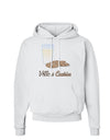 Milk and Cookies Design Text Hoodie Sweatshirt-Hoodie-TooLoud-White-Small-Davson Sales