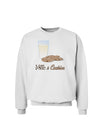 Milk and Cookies Design Text Sweatshirt-Sweatshirts-TooLoud-White-Small-Davson Sales