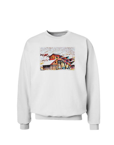 Mine Scene Colorado Watercolor Sweatshirt-Sweatshirts-TooLoud-White-Small-Davson Sales