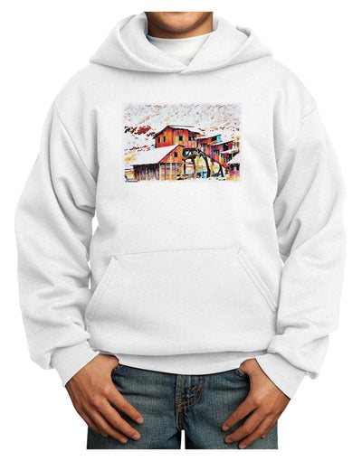 Mine Scene Colorado Watercolor Youth Hoodie Pullover Sweatshirt-Youth Hoodie-TooLoud-White-XS-Davson Sales