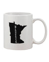 Minnesota State Shape Printed 11 oz Coffee Mug - Expertly Crafted Drinkware TooLoud-11 OZ Coffee Mug-TooLoud-White-Davson Sales