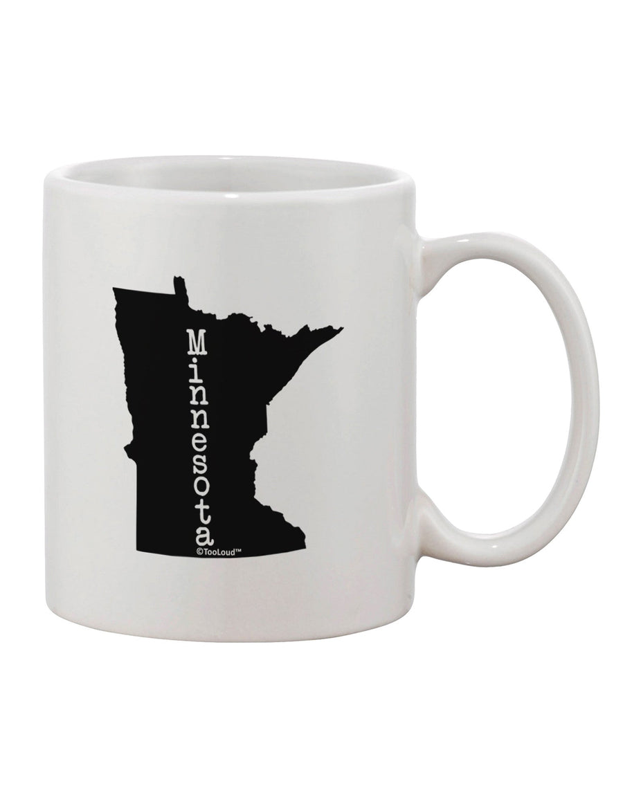 Minnesota State Shape Printed 11 oz Coffee Mug - Expertly Crafted Drinkware TooLoud-11 OZ Coffee Mug-TooLoud-White-Davson Sales