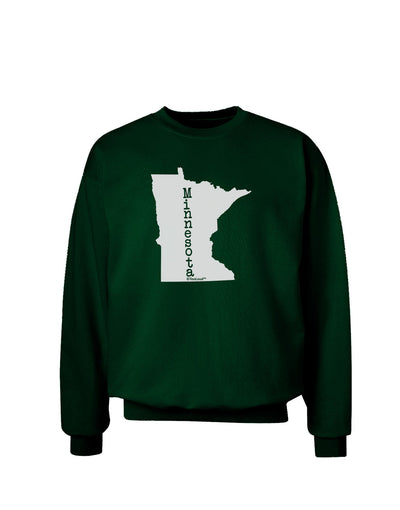 Minnesota - United States Shape Adult Dark Sweatshirt-Sweatshirts-TooLoud-Deep-Forest-Green-Small-Davson Sales