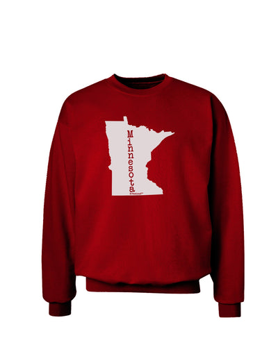 Minnesota - United States Shape Adult Dark Sweatshirt-Sweatshirts-TooLoud-Deep-Red-Small-Davson Sales