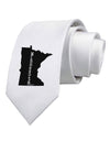 Minnesota - United States Shape Printed White Necktie