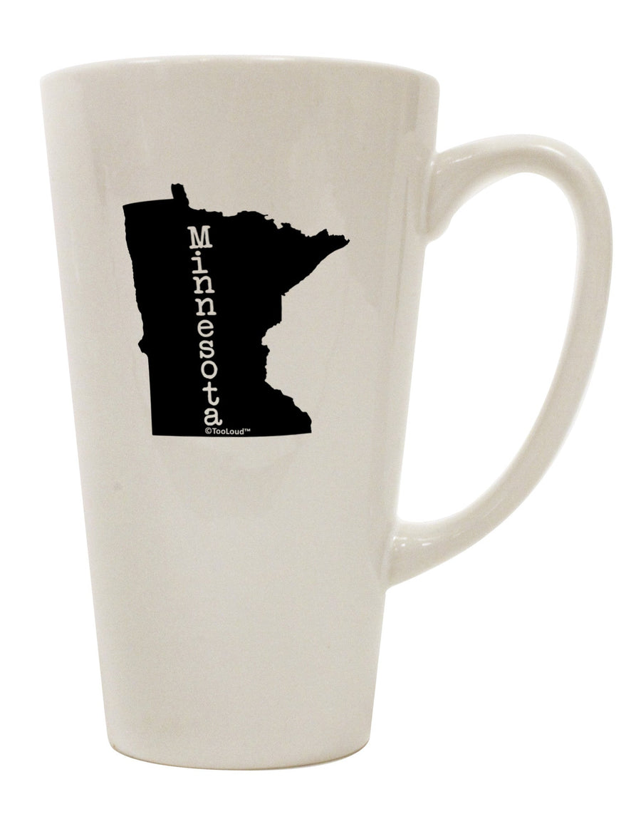 Minnesota - United States Shaped Conical Latte Coffee Mug - Expertly Crafted Drinkware-Conical Latte Mug-TooLoud-White-Davson Sales