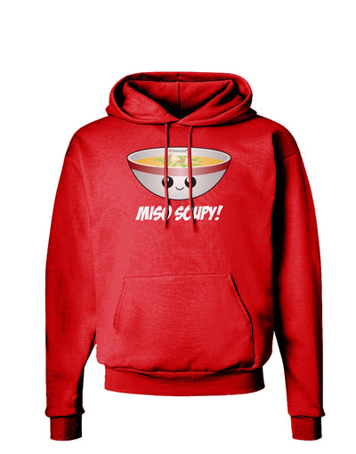 Miso Soupy - Cute Miso Soup Bowl Dark Hoodie Sweatshirt by TooLoud-Hoodie-TooLoud-Red-Small-Davson Sales