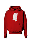 Mississippi - United States Shape Dark Hoodie Sweatshirt-Hoodie-TooLoud-Red-Small-Davson Sales