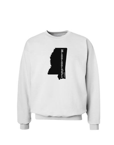 Mississippi - United States Shape Sweatshirt-Sweatshirts-TooLoud-White-Small-Davson Sales