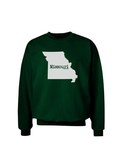 Missouri - United States Shape Adult Dark Sweatshirt-Sweatshirts-TooLoud-Deep-Forest-Green-Small-Davson Sales