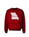 Missouri - United States Shape Adult Dark Sweatshirt-Sweatshirts-TooLoud-Deep-Red-Small-Davson Sales