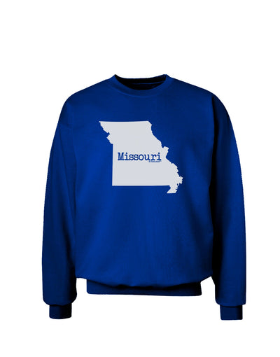 Missouri - United States Shape Adult Dark Sweatshirt-Sweatshirts-TooLoud-Deep-Royal-Blue-Small-Davson Sales