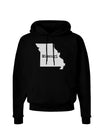 Missouri - United States Shape Dark Hoodie Sweatshirt-Hoodie-TooLoud-Black-Small-Davson Sales