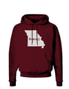 Missouri - United States Shape Dark Hoodie Sweatshirt-Hoodie-TooLoud-Maroon-Small-Davson Sales