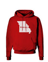 Missouri - United States Shape Dark Hoodie Sweatshirt-Hoodie-TooLoud-Red-Small-Davson Sales