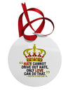 MLK - Only Love Quote Circular Metal Ornament-Ornament-TooLoud-White-Davson Sales