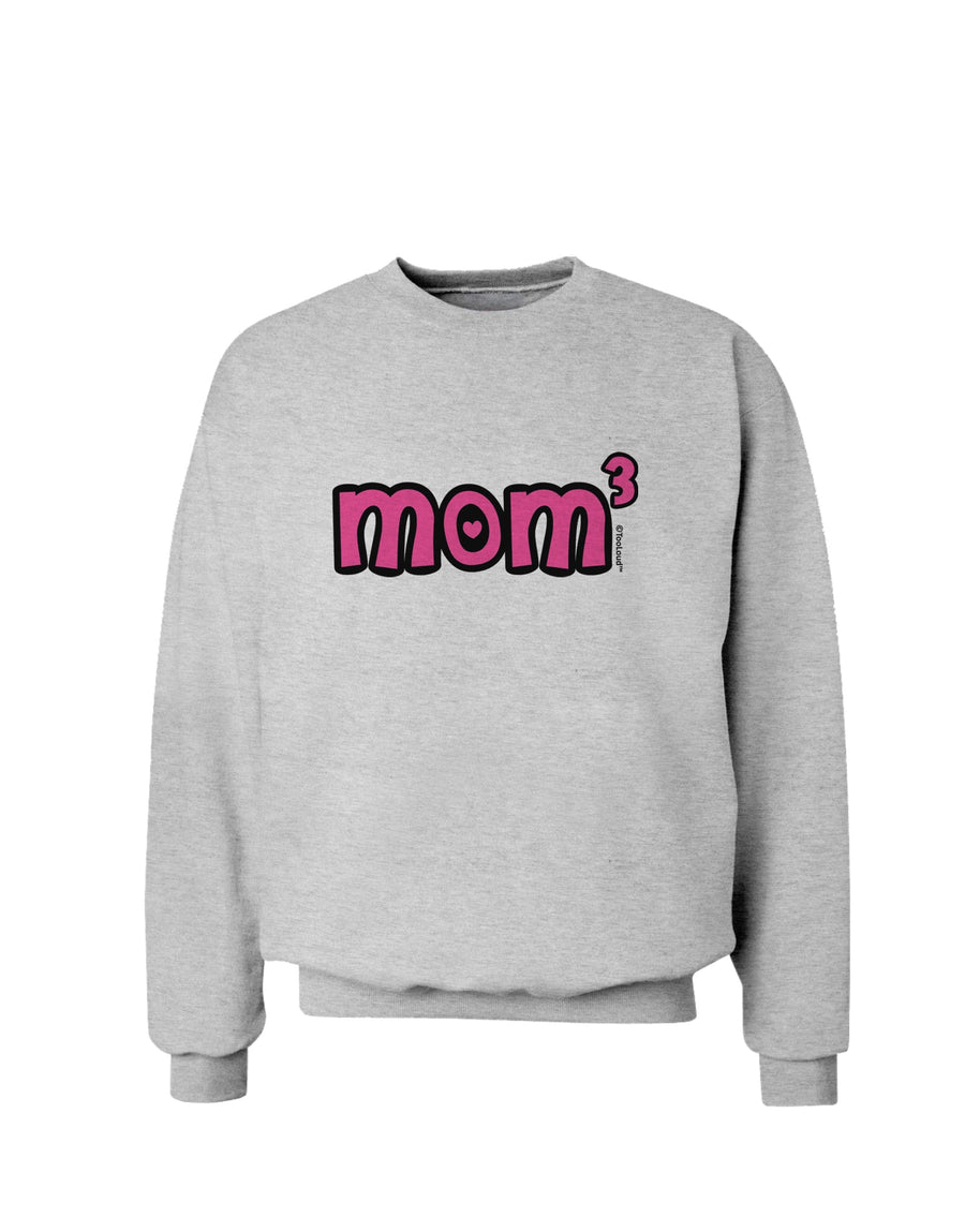 Mom Cubed - Cute Mom of Three Design Sweatshirt by TooLoud-Sweatshirts-TooLoud-White-Small-Davson Sales