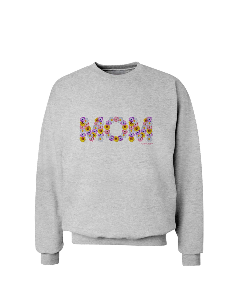 Mom Flowers Design Sweatshirt by TooLoud-Sweatshirts-TooLoud-White-Small-Davson Sales