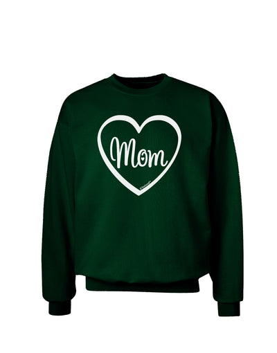 Mom Heart Design Adult Dark Sweatshirt by TooLoud-Sweatshirts-TooLoud-Deep-Forest-Green-Small-Davson Sales