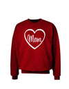 Mom Heart Design Adult Dark Sweatshirt by TooLoud-Sweatshirts-TooLoud-Deep-Red-Small-Davson Sales