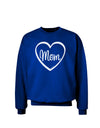 Mom Heart Design Adult Dark Sweatshirt by TooLoud-Sweatshirts-TooLoud-Deep-Royal-Blue-Small-Davson Sales