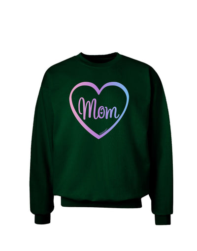 Mom Heart Design - Gradient Colors Adult Dark Sweatshirt by TooLoud-Sweatshirts-TooLoud-Deep-Forest-Green-Small-Davson Sales