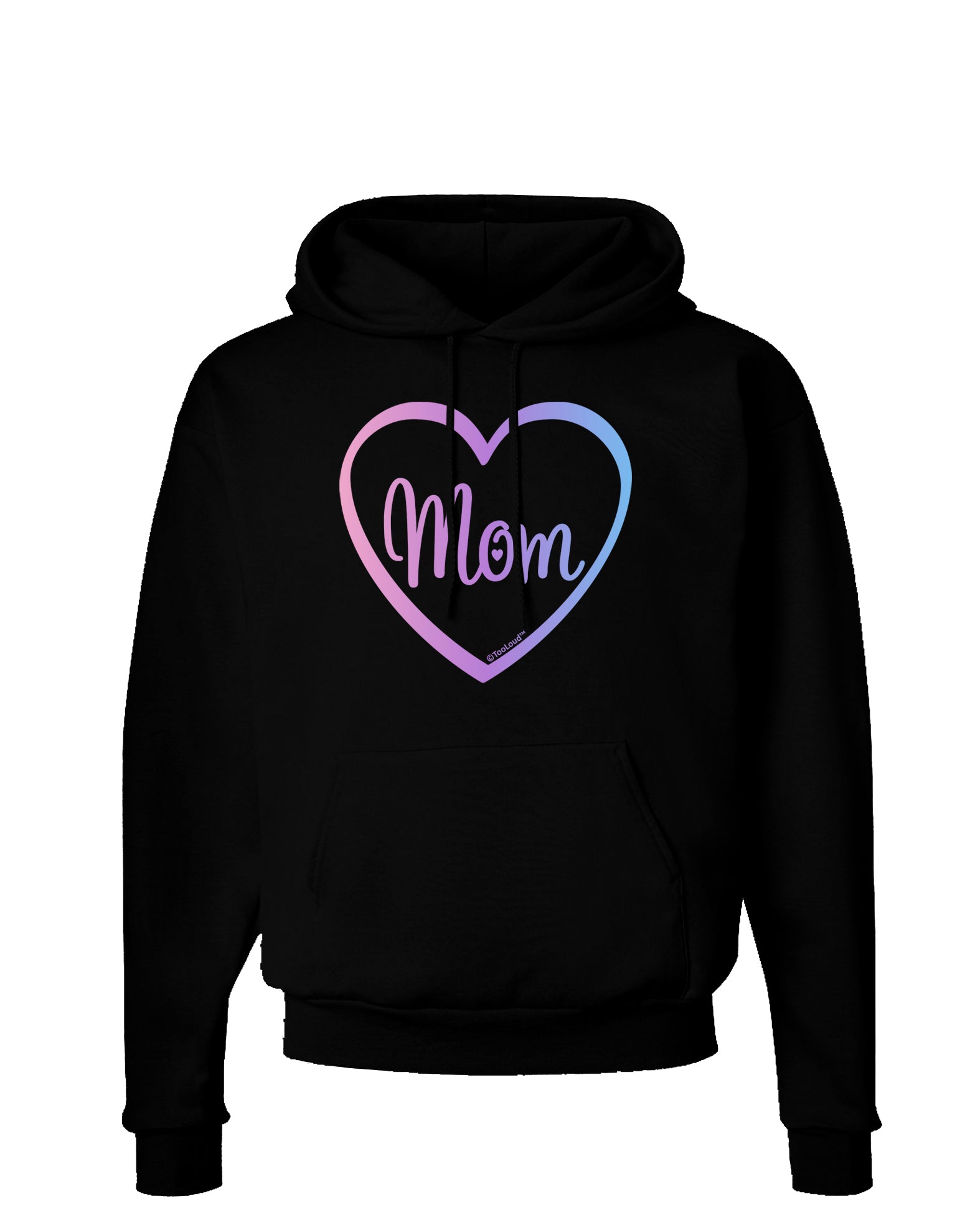 Mom Heart Design - Gradient Colors Dark Hoodie Sweatshirt by TooLoud-Hoodie-TooLoud-Black-Small-Davson Sales