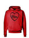 Mom Heart Design Hoodie Sweatshirt by TooLoud-Hoodie-TooLoud-Red-Small-Davson Sales