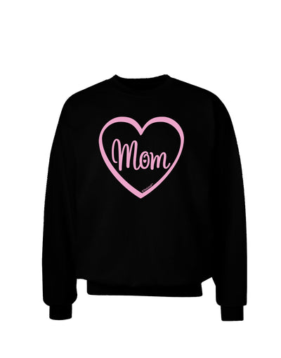 Mom Heart Design - Pink Adult Dark Sweatshirt by TooLoud-Sweatshirts-TooLoud-Black-Small-Davson Sales