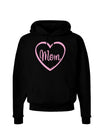 Mom Heart Design - Pink Dark Hoodie Sweatshirt by TooLoud-Hoodie-TooLoud-Black-Small-Davson Sales