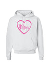 Mom Heart Design - Pink Hoodie Sweatshirt by TooLoud-Hoodie-TooLoud-White-Small-Davson Sales