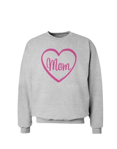 Mom Heart Design - Pink Sweatshirt by TooLoud-Sweatshirts-TooLoud-AshGray-Small-Davson Sales