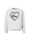 Mom Heart Design Sweatshirt by TooLoud-Sweatshirts-TooLoud-White-Small-Davson Sales