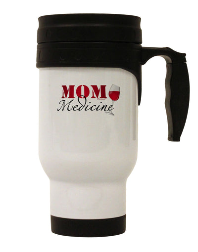 Mom Medicine Stainless Steel 14oz Travel Mug-Travel Mugs-TooLoud-White-Davson Sales