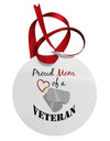 Mom of Veteran Circular Metal Ornament-Ornament-TooLoud-White-Davson Sales